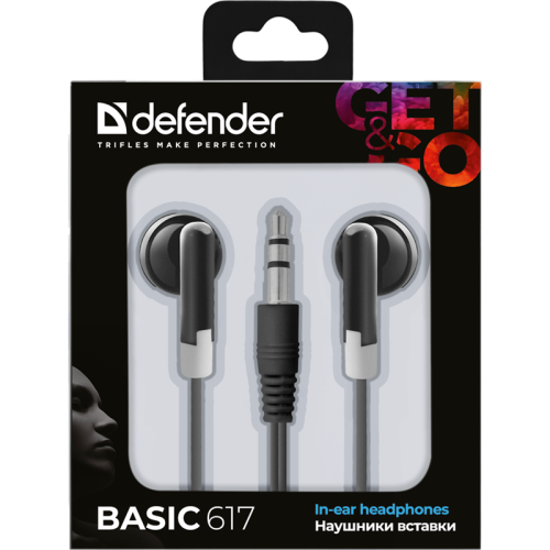 Defender #1 Наушники вставки Basic 617 черный