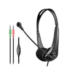 Наушники Raskat Standart 2J (30мм, 60Ом, 105±3дБ, 20-20000Гц, микрофон, 2х3,5мм Jack, 2,2м)