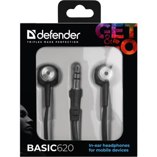 Defender Наушники вставки Basic 620 черный