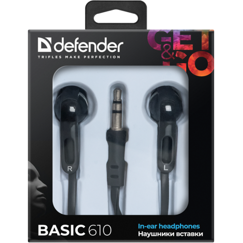 Defender Наушники вставки Basic 610 черный