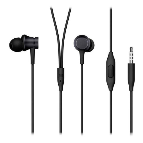 Проводные наушники с микрофоном Xiaomi Mi In-Ear Headphones Basic Black / Mi Piston Fresh Bloom Matte Black HSEJ03JY (ZBW4354TY) (522184)