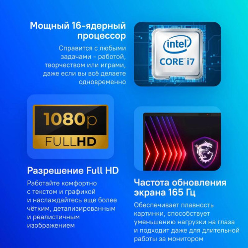 Ноутбук MSI Sword 17 HX B13VFKG-099XRU Core i7 13700HX 16Gb SSD1Tb NVIDIA GeForce RTX4060 8Gb 17