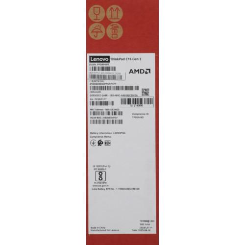 Ноутбук Lenovo ThinkPad E16 G2 Ryzen 7 7735HS 32Gb SSD512Gb AMD Radeon 680M 16