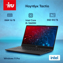 Ноутбук IRU Tactio 15ALG Core i5 12600H 16Gb SSD512Gb Intel Iris Xe graphics 15.6