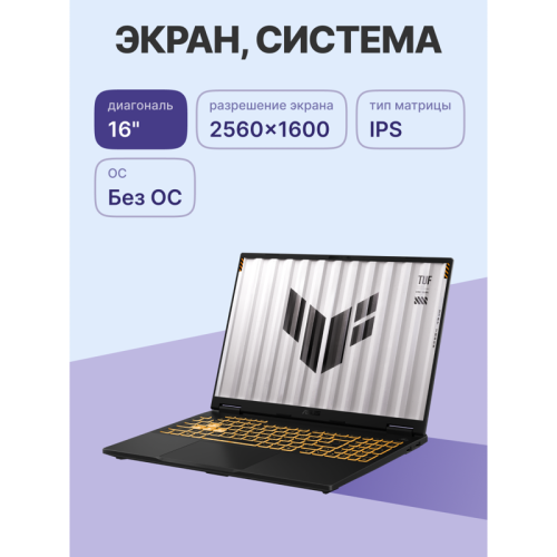 Ноутбук Asus TUF Gaming F16 FX608JPR-QT093 Core i7 14650HX 32Gb SSD1Tb NVIDIA GeForce RTX 5070 8Gb 16