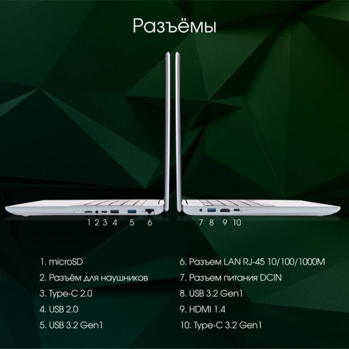 Ноутбук Digma Pro Breve Ryzen 7 7730U 16Gb SSD512Gb AMD Radeon Graphics 15.6