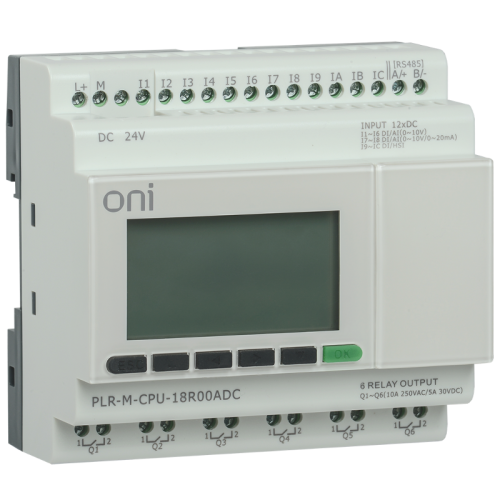 Микро ПЛК PLR-M. CPU DI12/DO06(R) 24В DC ONI