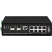 Промышленный управляемый (L2+) HiPoE коммутатор Gigabit Ethernet на 8GE PoE + 4 GE SFP порта с функцией мониторинга температуры/ влажности/ напряжения. Порты: 1 x GE (10/100/1000Base-T) с PoE BT (до 90W) + 7 x GE (10/100/1000Base-T) с PoE (до 30W) + 4 x G Промышленный управляемый (L2+) HiPoE коммутатор Gigabit Ethernet на 8GE PoE + 4 GE SFP порта с функцией мониторинга температуры/ влажности/ напряжения. Порты: 1 x GE (10/100/1000Base-T) с PoE BT (до 90W) + 7 x GE (10/100/1000Base-T) с PoE (до 30W) + 4 x G