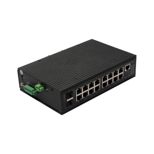 Промышленный управляемый (L2+) HiPoE коммутатор Gigabit Ethernet на 16GE PoE + 2 GE SFP порта с функцией мониторинга температуры/ влажности/ напряжения. Порты: 2 x GE (10/100/1000Base-T) с PoE BT (до 90W) + 14 x GE (10/100/1000Base-T) с PoE (до 30W) + 2 x