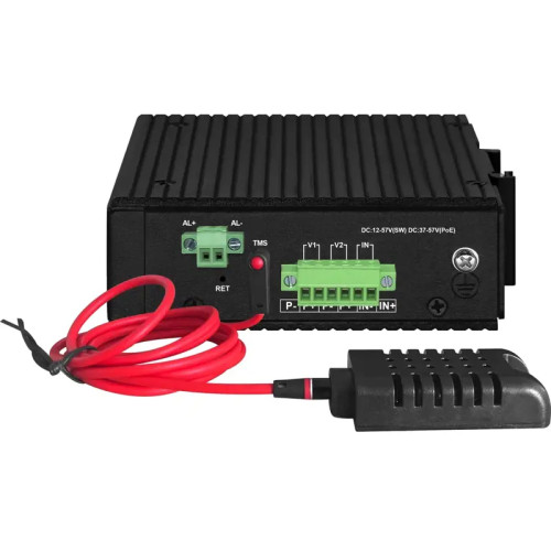 Промышленный управляемый (L2+) Ultra PoE коммутатор Gigabit Ethernet на 8GE PoE + 4 GE SFP порта с функцией мониторинга температуры/ влажности/ напряжения. Порты: 8 x GE (10/100/1000Base-T) с PoE BT (до 90W) + 4 x GE SFP (1000Base-X). Уровень управления L Промышленный управляемый (L2+) Ultra PoE коммутатор Gigabit Ethernet на 8GE PoE + 4 GE SFP порта с функцией мониторинга температуры/ влажности/ напряжения. Порты: 8 x GE (10/100/1000Base-T) с PoE BT (до 90W) + 4 x GE SFP (1000Base-X). Уровень управления L