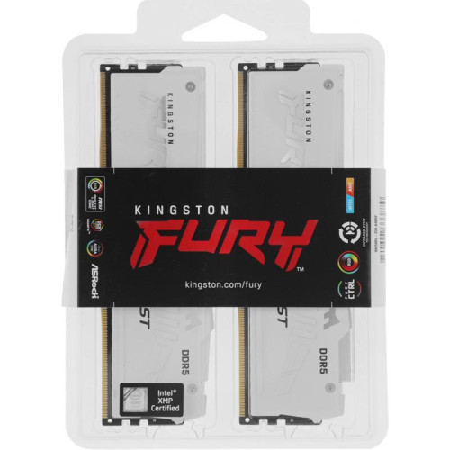 Память DDR5 2x32GB 5200MHz Kingston KF552C40BWAK2-64 Fury Beast RGB RTL Gaming PC5-41600 CL40 DIMM 288-pin 1.25В single rank с радиатором Ret