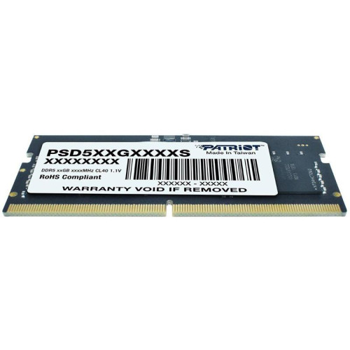 Оперативная память DDR5 8Gb 4800MHz Patriot PSD58G480041S RTL PC5-38400 CL40 SO-DIMM 260-pin 1.1В single rank Ret [PSD58G480041S]