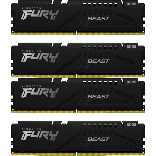 Память оперативная/ Kingston 128GB 5600MT/s DDR5 CL40 DIMM (Kit of 4) FURY Beast Black XMP