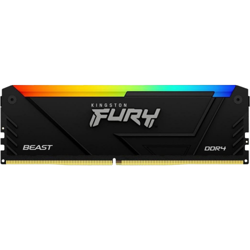 Память оперативная/ Kingston 16GB 3200MT/s DDR4 CL16 DIMM 1Gx8 FURY Beast RGB (Select Regions ONLY)