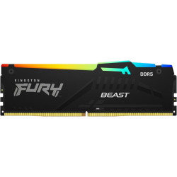 Память оперативная/ Kingston 16GB 5600MT/s DDR5 CL40 DIMM FURY Beast RGB XMP