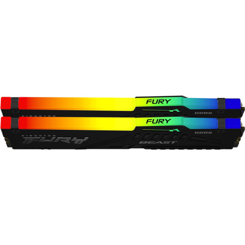 Память оперативная/ Kingston 32GB 6000MT/s DDR5 CL40 DIMM (Kit of 2) FURY Beast RGB