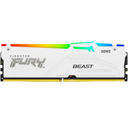 Память оперативная Kingston 16GB 6400MT/s DDR5 CL32 DIMM FURY Beast White RGB EXPO