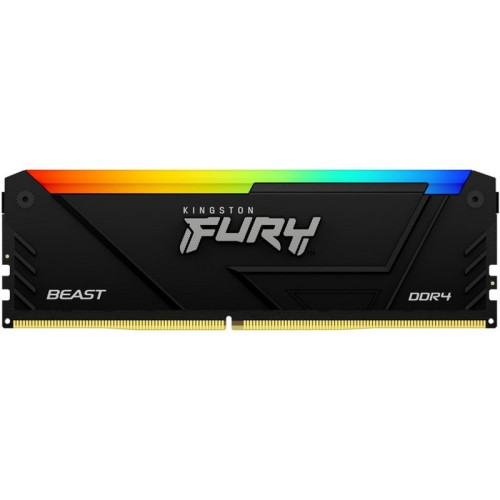 Память оперативная/ Kingston 8GB 2666MT/s DDR4 CL16 DIMM FURY Beast RGB