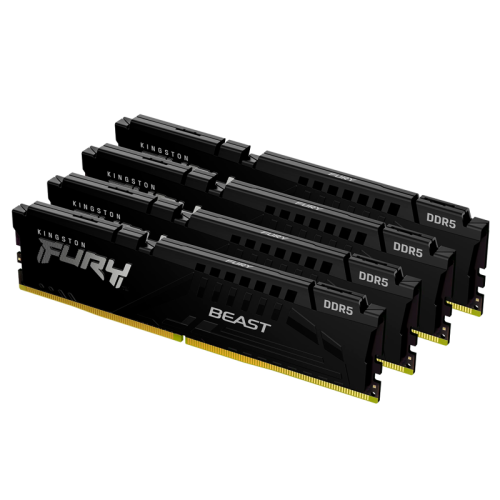 Память оперативная Kingston 64GB 6000MT/s DDR5 CL40 DIMM (Kit of 4) FURY Beast Black XMP