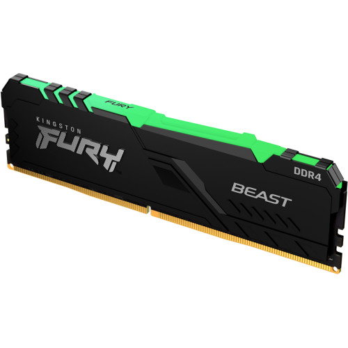 Память оперативная/ Kingston 16GB 3733MHz DDR4 CL19 DIMM 1Gx8 FURY Beast RGB