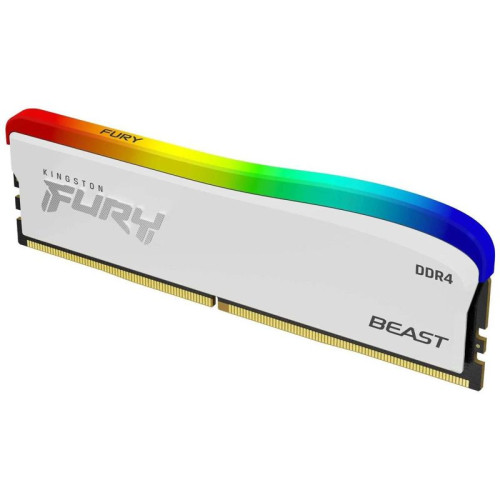 Память оперативная/ Kingston 16GB 3200MT/s DDR4 CL16 DIMM FURY Beast White RGB SE