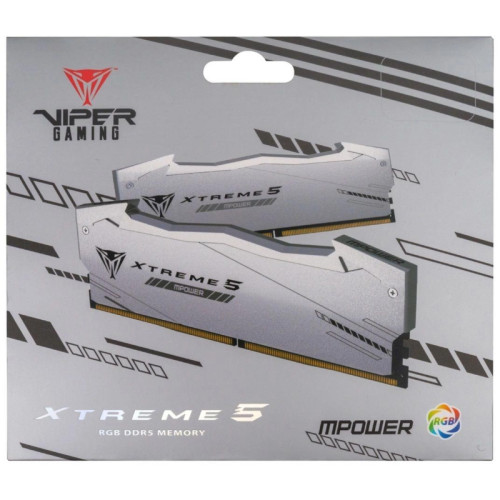 Память DDR5 2x24GB 6400MHz Patriot PVXR548G64C32KM Viper Xtreme 5 RGB RTL Gaming PC5-51200 CL32 DIMM 288-pin 1.4В с радиатором Ret