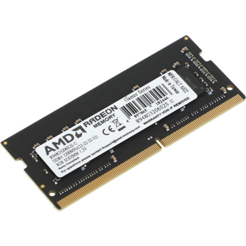 Оперативная память DDR4 8Gb 3200MHz AMD R948G3206S2S-U Radeon R9 Gamer Series RTL PC4-25600 CL22 SO-DIMM 260-pin 1.2В Ret [R948G3206S2S-U]
