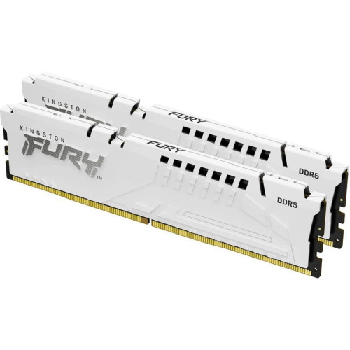 Память оперативная/ Kingston 64GB 5200MT/s DDR5 CL40 DIMM (Kit of 2) FURY Beast White XMP