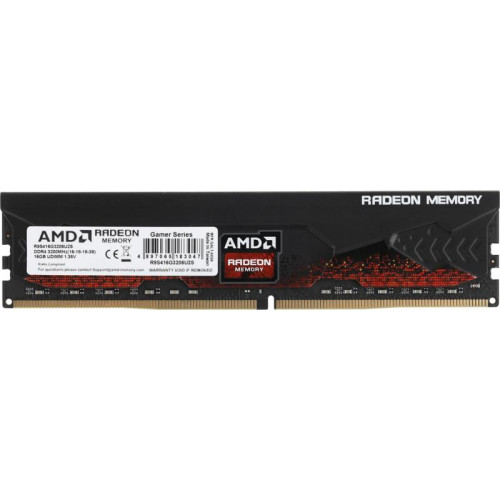 Оперативная память DDR4 16Gb 3200MHz AMD R9S416G3206U2S R9 RTL Gaming PC4-25600 CL16 DIMM 288-pin 1.35В с радиатором Ret [R9S416G3206U2S]