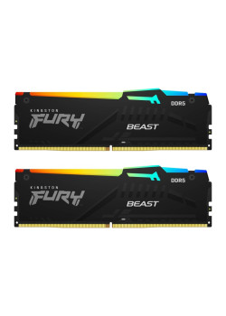 Память оперативная/ Kingston 16GB 6000MT/s DDR5 CL36 DIMM (Kit of 2) FURY Beast RGB EXPO