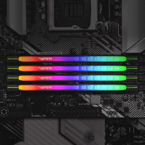 Оперативная память DDR4 2x32GB 3200MHz Patriot PVSR464G320C8K Viper Steel RGB RTL Gaming PC4-25600 CL18 DIMM 288-pin 1.35В dual rank с радиатором Ret [PVSR464G320C8K]