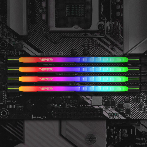 Оперативная память DDR4 2x32GB 3600MHz Patriot PVSR464G360C0K Viper Steel RGB RTL Gaming PC4-28800 CL20 DIMM 288-pin 1.35В dual rank с радиатором Ret [PVSR464G360C0K]