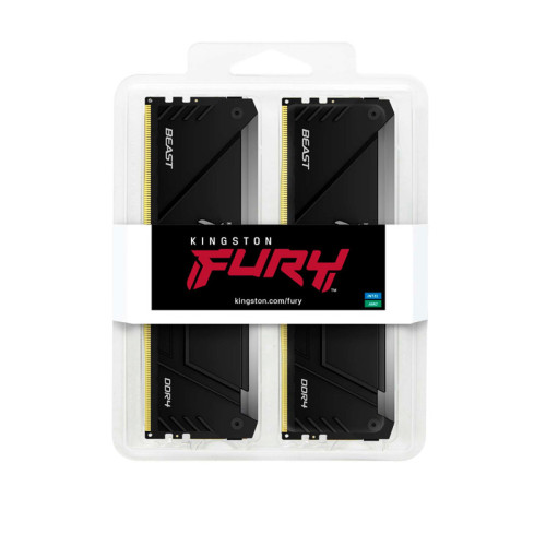 Память оперативная Kingston 16GB 3200MT/s DDR4 CL16 DIMM (Kit of 2) FURY Beast RGB