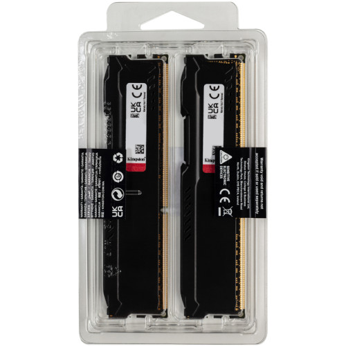 Память оперативная/ Kingston 8GB 1600MHz DDR3 CL10 DIMM(Kit of 2) FURY BeastBlack