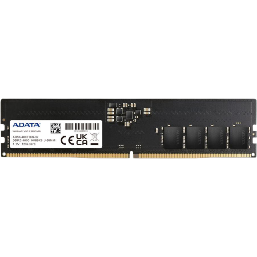 Оперативная память DDR5 16GB 4800MHz A-Data AD5U480016G-S RTL PC5-38400 CL40 DIMM 288-pin 1.1В single rank Ret [AD5U480016G-S]