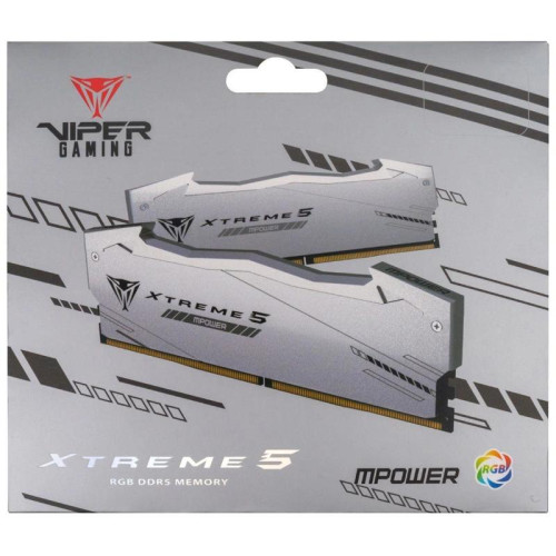 Память DDR5 2x16GB 6400MHz Patriot PVXR532G64C32KM Viper Xtreme 5 RGB RTL Gaming PC5-51200 CL32 DIMM 288-pin 1.4В с радиатором Ret