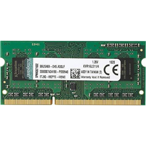 Память оперативная/ Kingston 4GB 1600MHz DDR3L Non-ECC CL11 SODIMM 1.35V (Select Regions ONLY)