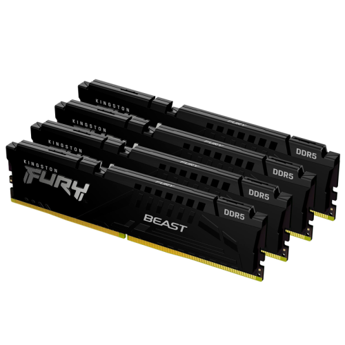 Память оперативная/ Kingston 128GB 5200MT/s DDR5 CL40 DIMM (Kit of 4) FURY Beast Black XMP