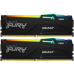 Память оперативная/ Kingston 32GB 6000MT/s DDR5 CL30 DIMM (Kit of 2) FURY Beast RGB XMP