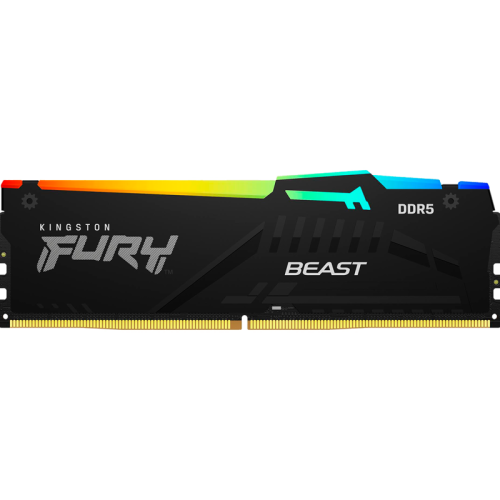 Память оперативная/ Kingston 8GB 5600MT/s DDR5 CL40 DIMM FURY Beast RGB