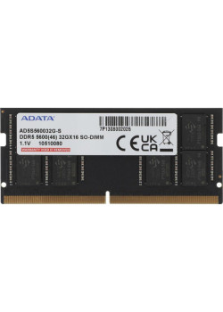 Память DDR5 32GB 5600MHz A-Data AD5S560032G-S RTL PC5-44800 CL46 SO-DIMM 262-pin 1.1В single rank Ret