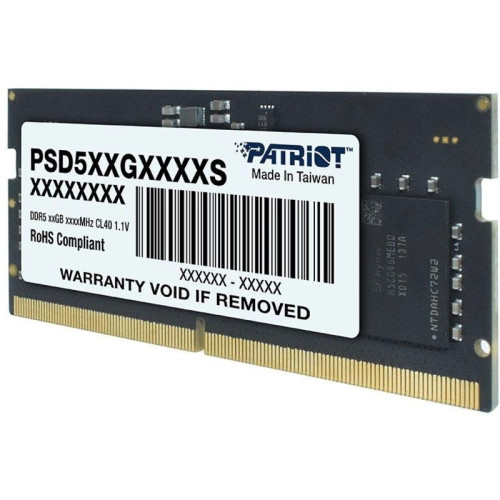 Модуль памяти для ноутбука PATRIOT DIMM DDR5-5600 8GB PSD58G560041S Модуль памяти для ноутбука PATRIOT DIMM DDR5-5600 8GB PSD58G560041S