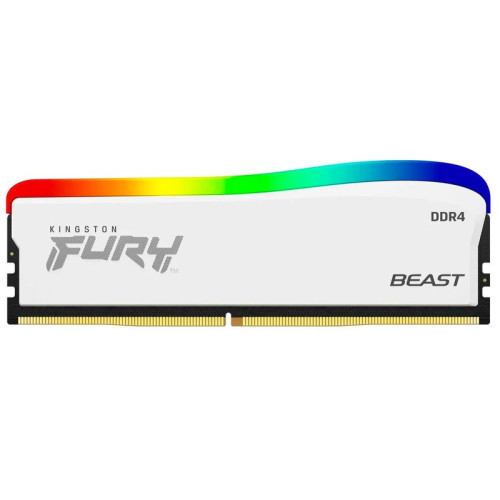 Память оперативная/ Kingston 16GB 3200MT/s DDR4 CL16 DIMM (Kit of 2) FURY Beast White RGB SE