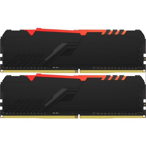 Память оперативная/ Kingston 16GB 3600MHz DDR4 CL17 DIMM (Kit of 2) FURY Beast RGB