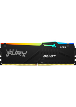 Память оперативная/ Kingston 16GB 5200MT/s DDR5 CL40 DIMM FURY Beast RGB XMP