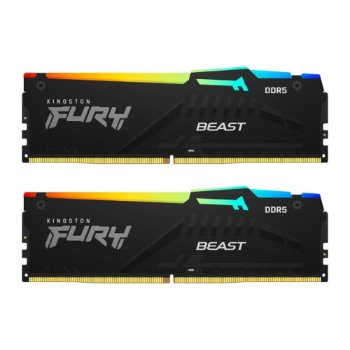 Память оперативная Kingston 64GB 6000MT/s DDR5 CL36 DIMM (Kit of 2) FURY Beast RGB EXPO