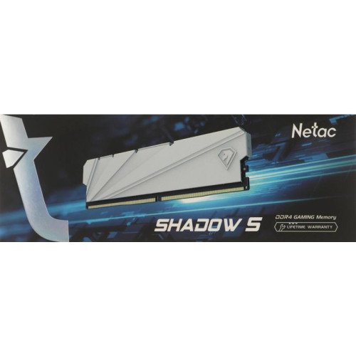 Оперативная память DDR4 8GB 2666MHz Netac NTSSD4P26SP-08W Shadow S RTL PC4-25600 CL19 DIMM 288-pin 1.2В Intel с радиатором Ret [NTSSD4P26SP-08W]