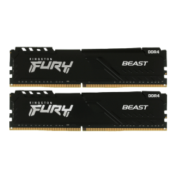 Память оперативная/ Kingston 32GB 3200MT/s DDR4 CL16 DIMM (Kit of 2) 1Gx8 FURY Beast Black (Select Regions ONLY)