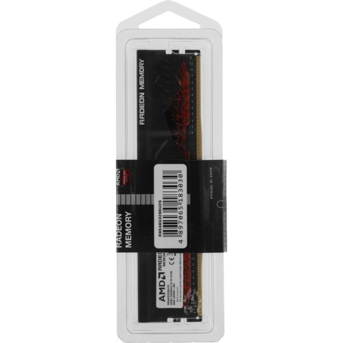 Память DDR4 8GB 3200MHz AMD R9S48G3206U2S Radeon R9 Gamer Series RTL PC4-25600 CL16 DIMM 288-pin 1.35В single rank Ret
