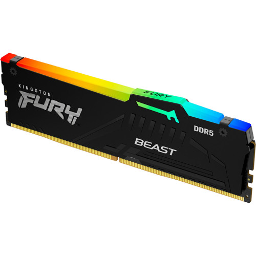 Память оперативная/ Kingston 32GB 5600MT/s DDR5 CL40 DIMM FURY Beast RGB Память оперативная/ Kingston 32GB 5600MT/s DDR5 CL40 DIMM FURY Beast RGB